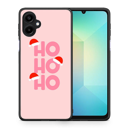 Θήκη Samsung Galaxy A06 Xmas Ho Ho Ho από τη Smartfits με σχέδιο στο πίσω μέρος και μαύρο περίβλημα | Samsung Galaxy A06 Xmas Ho Ho Ho case with colorful back and black bezels