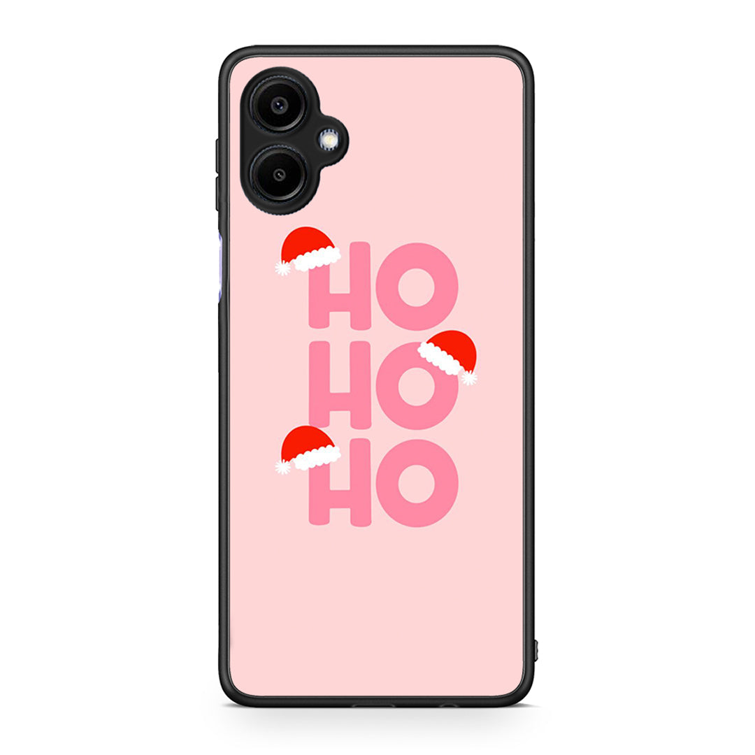 Samsung Galaxy A06 Xmas Ho Ho Ho θήκη από τη Smartfits με σχέδιο στο πίσω μέρος και μαύρο περίβλημα | Smartphone case with colorful back and black bezels by Smartfits