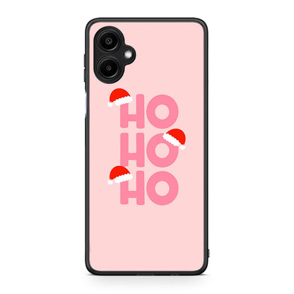 Samsung Galaxy A06 Xmas Ho Ho Ho θήκη από τη Smartfits με σχέδιο στο πίσω μέρος και μαύρο περίβλημα | Smartphone case with colorful back and black bezels by Smartfits