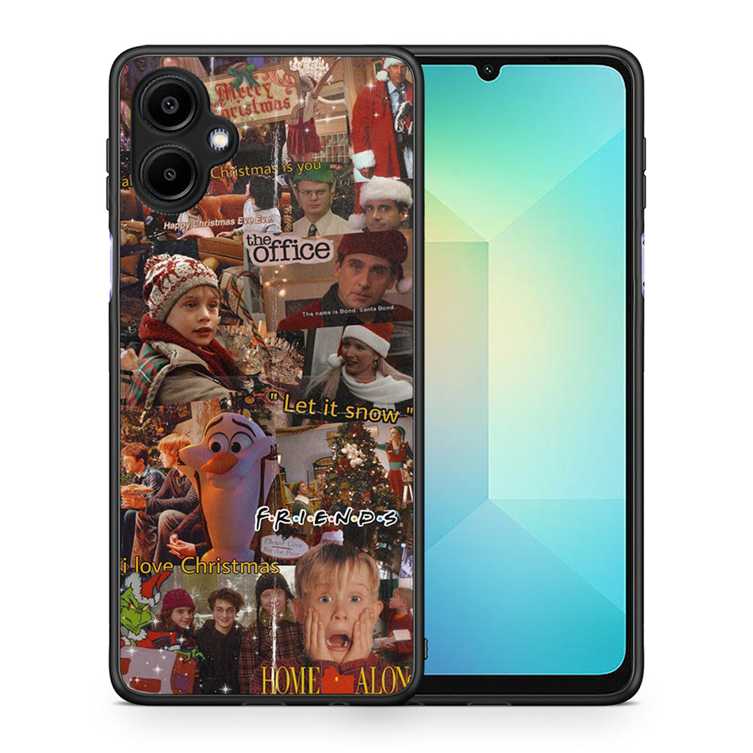 Θήκη Samsung Galaxy A06 Xmas Wishes από τη Smartfits με σχέδιο στο πίσω μέρος και μαύρο περίβλημα | Samsung Galaxy A06 Xmas Wishes case with colorful back and black bezels