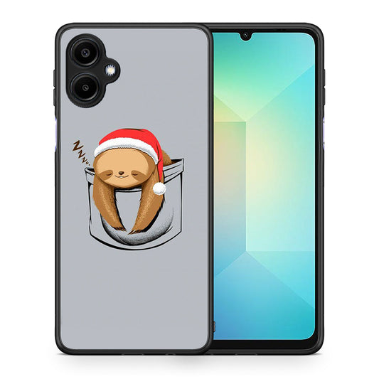 Θήκη Samsung Galaxy A06 Xmas Zzzz από τη Smartfits με σχέδιο στο πίσω μέρος και μαύρο περίβλημα | Samsung Galaxy A06 Xmas Zzzz case with colorful back and black bezels
