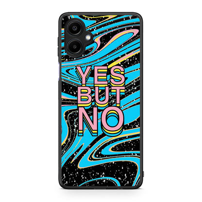 Samsung Galaxy A06 Yes But No θήκη από τη Smartfits με σχέδιο στο πίσω μέρος και μαύρο περίβλημα | Smartphone case with colorful back and black bezels by Smartfits