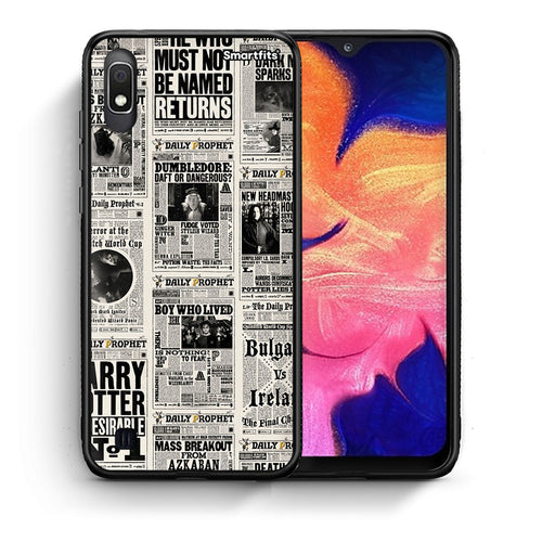 Θήκη Samsung A10 Harry Paper από τη Smartfits με σχέδιο στο πίσω μέρος και μαύρο περίβλημα | Samsung A10 Harry Paper case with colorful back and black bezels