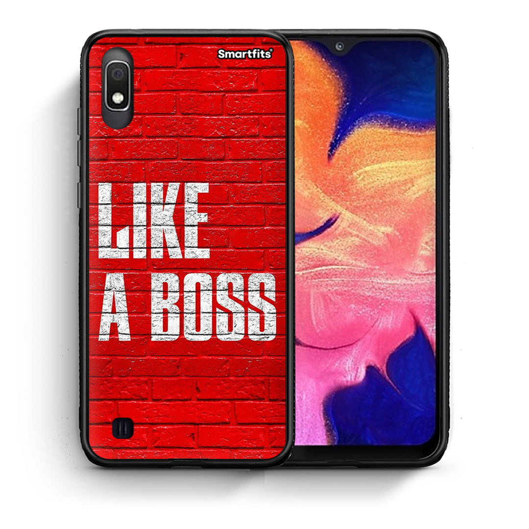 Θήκη Samsung A10 Like A Boss από τη Smartfits με σχέδιο στο πίσω μέρος και μαύρο περίβλημα | Samsung A10 Like A Boss case with colorful back and black bezels