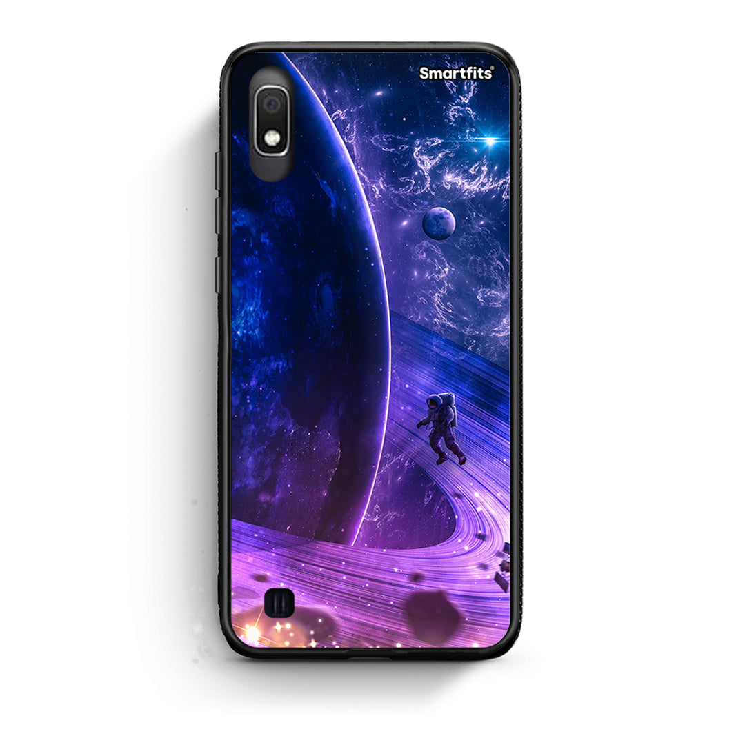 Samsung A10 Lost Astronaut θήκη από τη Smartfits με σχέδιο στο πίσω μέρος και μαύρο περίβλημα | Smartphone case with colorful back and black bezels by Smartfits