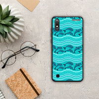 Thumbnail for Swimming Dolphins - Samsung Galaxy A10 θήκη