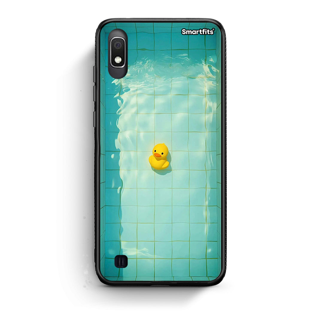 Samsung A10 Yellow Duck θήκη από τη Smartfits με σχέδιο στο πίσω μέρος και μαύρο περίβλημα | Smartphone case with colorful back and black bezels by Smartfits