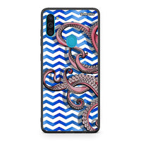 Thumbnail for Samsung A11/M11 Chevron Devilfish θήκη από τη Smartfits με σχέδιο στο πίσω μέρος και μαύρο περίβλημα | Smartphone case with colorful back and black bezels by Smartfits