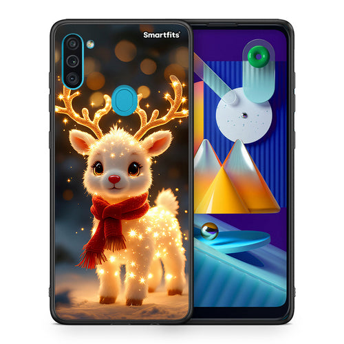 Θήκη Samsung A11/M11 Christmas Cutie από τη Smartfits με σχέδιο στο πίσω μέρος και μαύρο περίβλημα | Samsung A11/M11 Christmas Cutie case with colorful back and black bezels