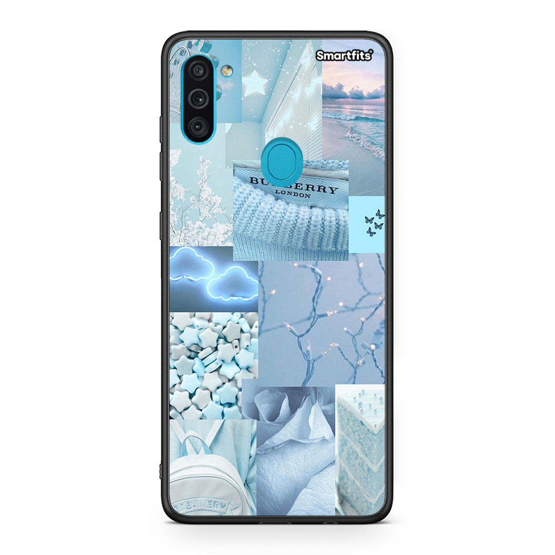 Samsung A11/M11 Ciel Aesthetic Collage θήκη από τη Smartfits με σχέδιο στο πίσω μέρος και μαύρο περίβλημα | Smartphone case with colorful back and black bezels by Smartfits