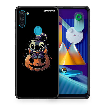 Θήκη Samsung A11/M11 Halloween Stitch από τη Smartfits με σχέδιο στο πίσω μέρος και μαύρο περίβλημα | Samsung A11/M11 Halloween Stitch case with colorful back and black bezels