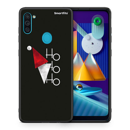 Θήκη Samsung A11/M11 Minimal Christmas από τη Smartfits με σχέδιο στο πίσω μέρος και μαύρο περίβλημα | Samsung A11/M11 Minimal Christmas case with colorful back and black bezels