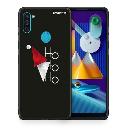 Θήκη Samsung A11/M11 Minimal Christmas από τη Smartfits με σχέδιο στο πίσω μέρος και μαύρο περίβλημα | Samsung A11/M11 Minimal Christmas case with colorful back and black bezels