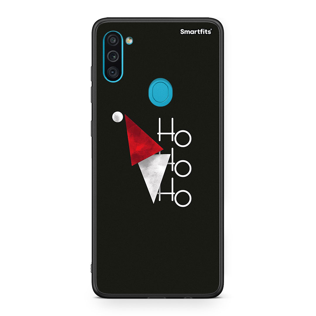 Samsung A11/M11 Minimal Christmas θήκη από τη Smartfits με σχέδιο στο πίσω μέρος και μαύρο περίβλημα | Smartphone case with colorful back and black bezels by Smartfits