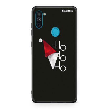 Samsung A11/M11 Minimal Christmas θήκη από τη Smartfits με σχέδιο στο πίσω μέρος και μαύρο περίβλημα | Smartphone case with colorful back and black bezels by Smartfits