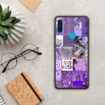 Purple Aesthetic Collage - Samsung Galaxy A11 / M11 θήκη
