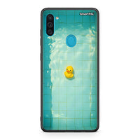 Thumbnail for Samsung A11/M11 Yellow Duck θήκη από τη Smartfits με σχέδιο στο πίσω μέρος και μαύρο περίβλημα | Smartphone case with colorful back and black bezels by Smartfits