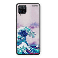 Thumbnail for Samsung A12 Blue Waves θήκη από τη Smartfits με σχέδιο στο πίσω μέρος και μαύρο περίβλημα | Smartphone case with colorful back and black bezels by Smartfits