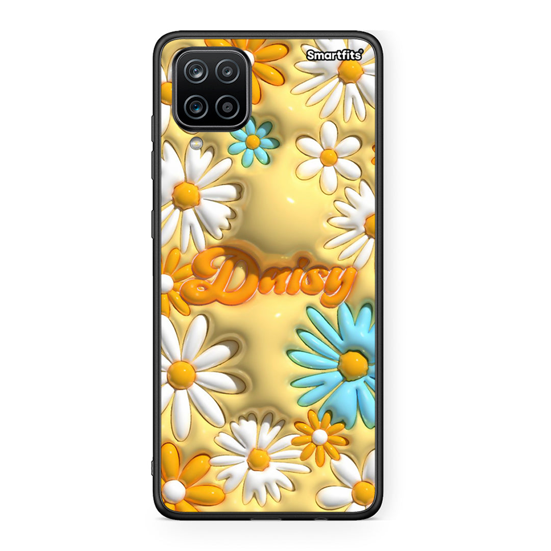 Samsung A12 Bubble Daisies θήκη από τη Smartfits με σχέδιο στο πίσω μέρος και μαύρο περίβλημα | Smartphone case with colorful back and black bezels by Smartfits