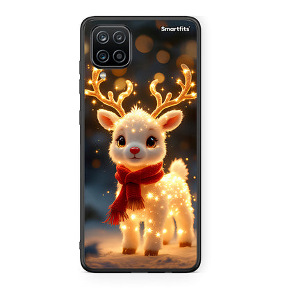 Samsung A12 Christmas Cutie θήκη από τη Smartfits με σχέδιο στο πίσω μέρος και μαύρο περίβλημα | Smartphone case with colorful back and black bezels by Smartfits