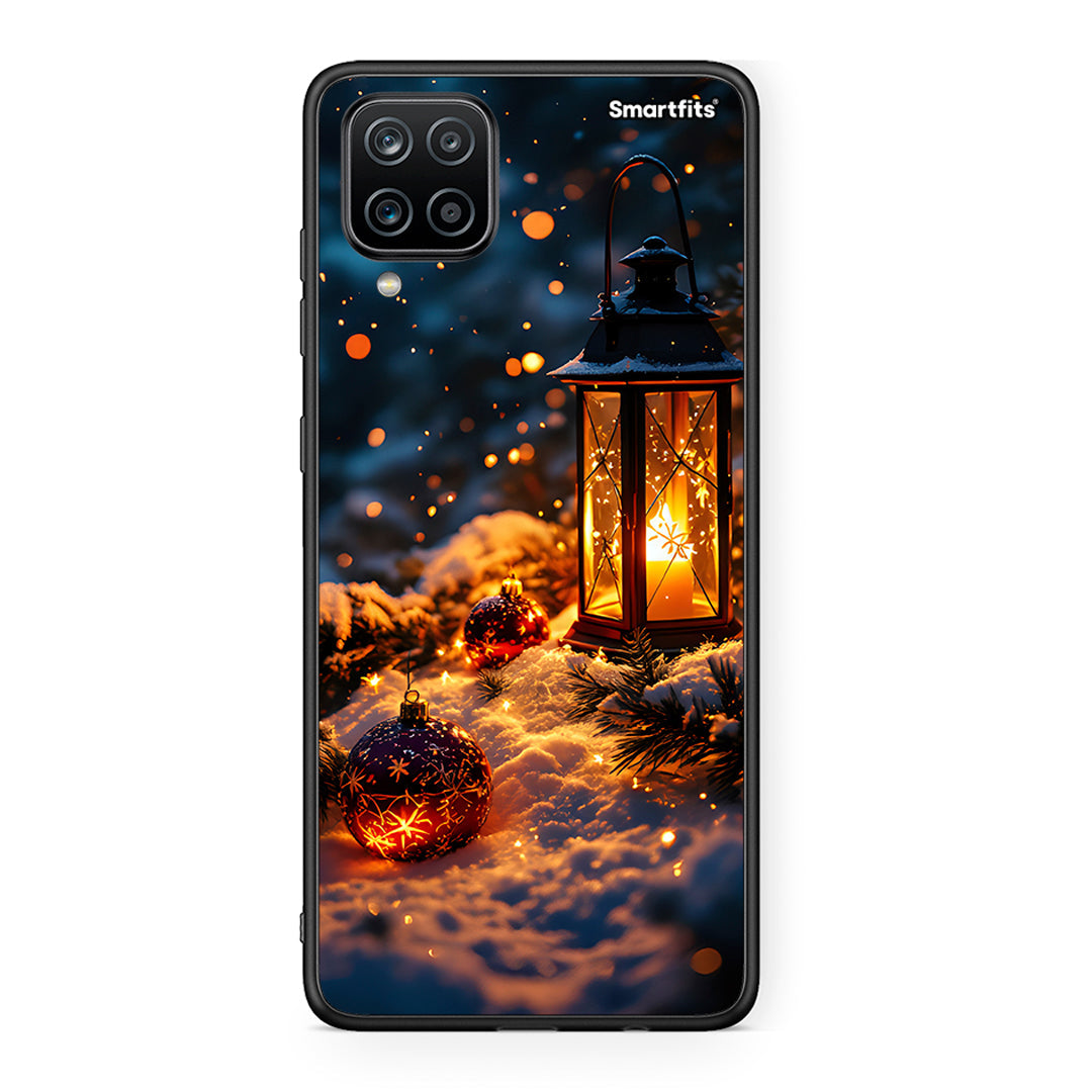 Samsung A12 Christmas Ornaments θήκη από τη Smartfits με σχέδιο στο πίσω μέρος και μαύρο περίβλημα | Smartphone case with colorful back and black bezels by Smartfits