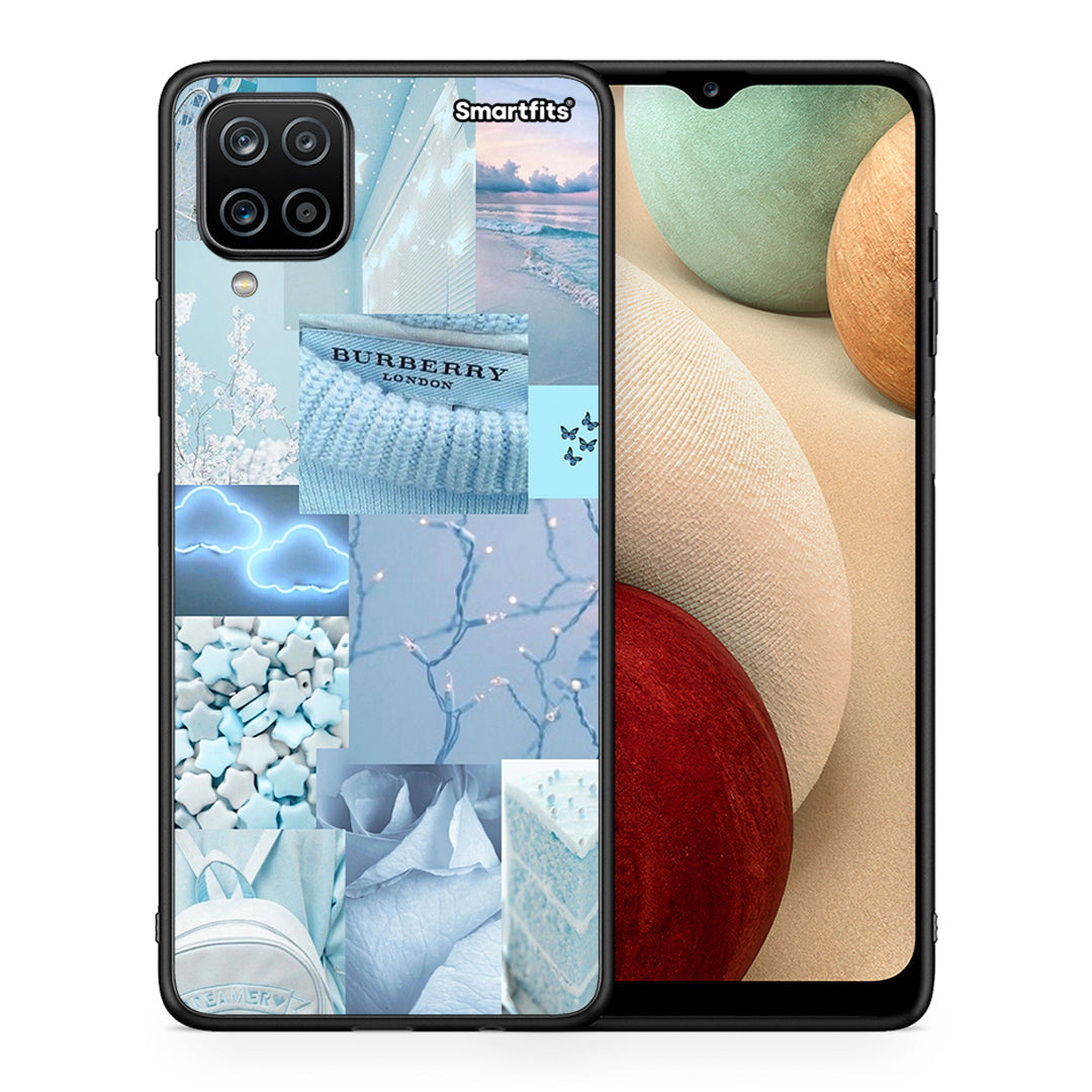 Θήκη Samsung A12 Ciel Aesthetic Collage από τη Smartfits με σχέδιο στο πίσω μέρος και μαύρο περίβλημα | Samsung A12 Ciel Aesthetic Collage case with colorful back and black bezels