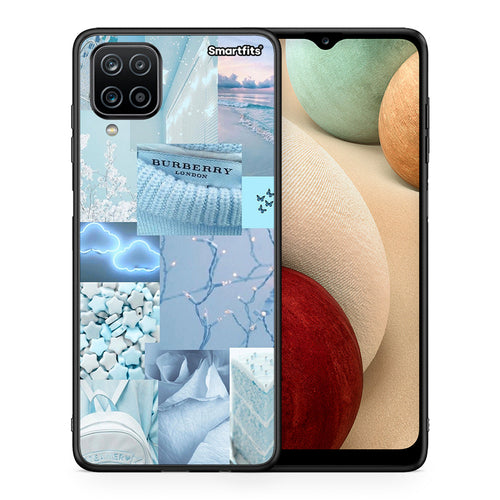 Θήκη Samsung A12 Ciel Aesthetic Collage από τη Smartfits με σχέδιο στο πίσω μέρος και μαύρο περίβλημα | Samsung A12 Ciel Aesthetic Collage case with colorful back and black bezels