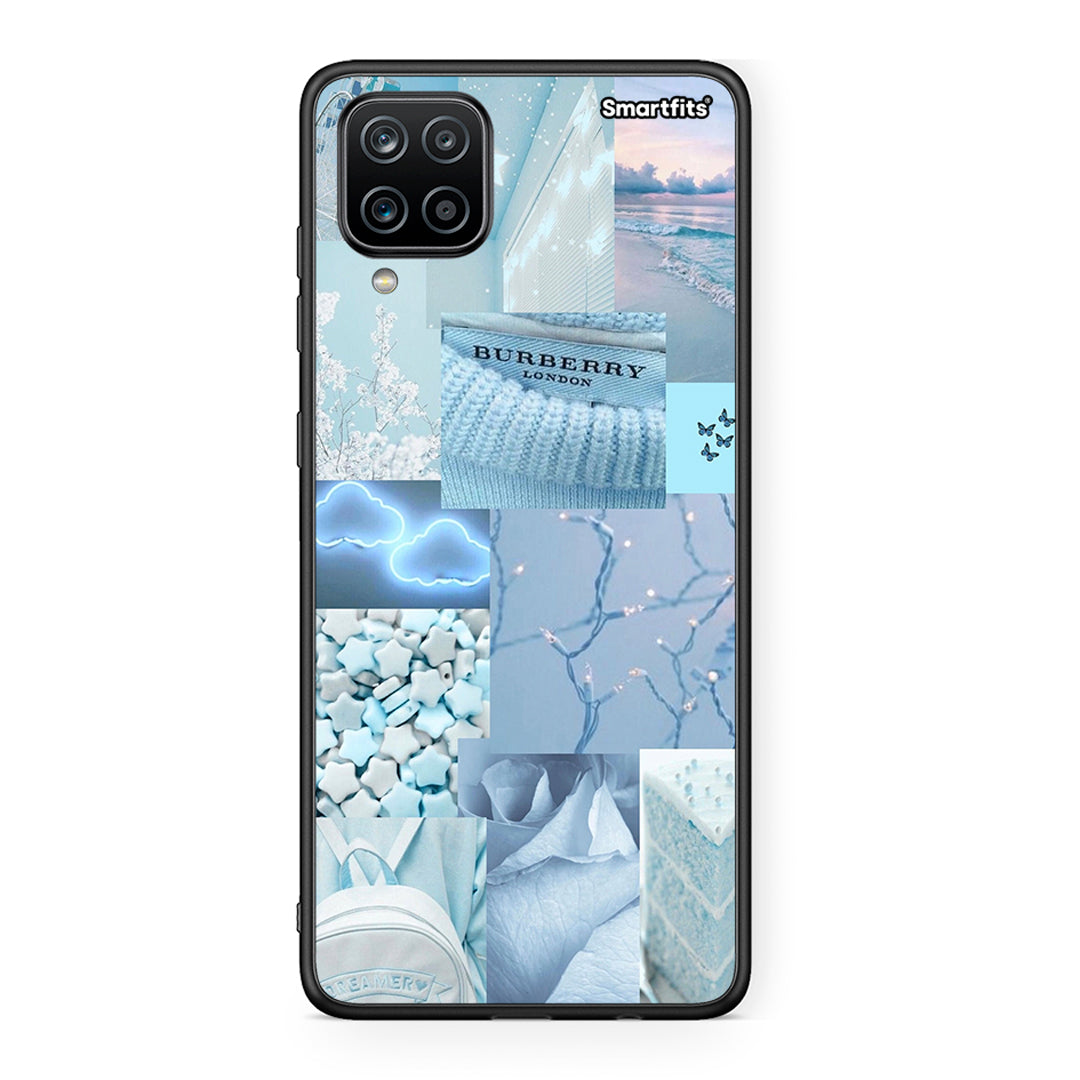 Samsung A12 Ciel Aesthetic Collage θήκη από τη Smartfits με σχέδιο στο πίσω μέρος και μαύρο περίβλημα | Smartphone case with colorful back and black bezels by Smartfits