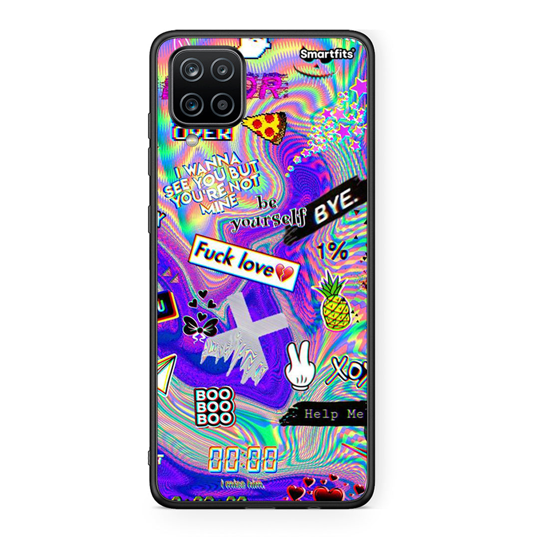 Samsung A12 Game Over θήκη από τη Smartfits με σχέδιο στο πίσω μέρος και μαύρο περίβλημα | Smartphone case with colorful back and black bezels by Smartfits