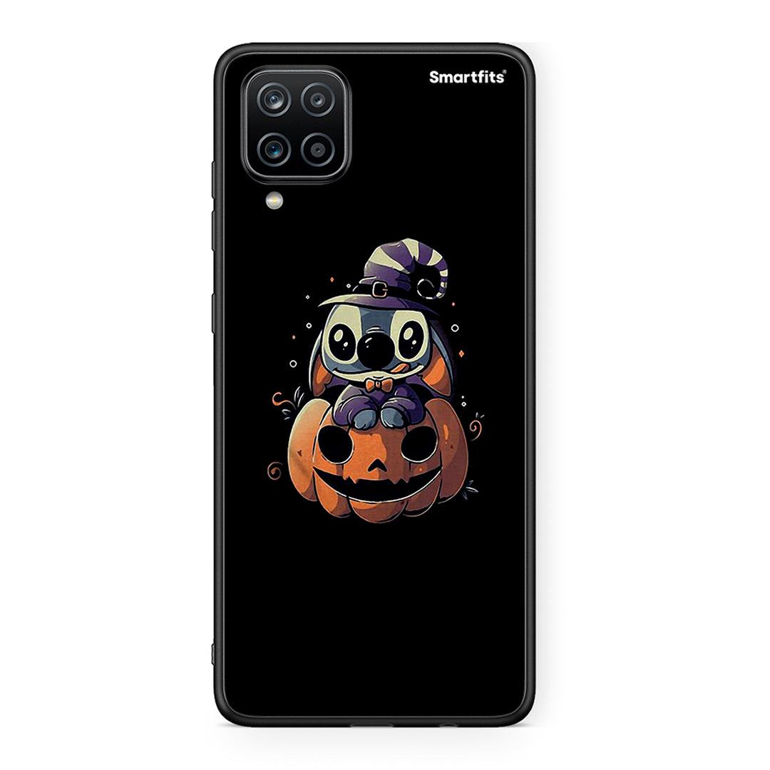 Samsung A12 Halloween Stitch θήκη από τη Smartfits με σχέδιο στο πίσω μέρος και μαύρο περίβλημα | Smartphone case with colorful back and black bezels by Smartfits