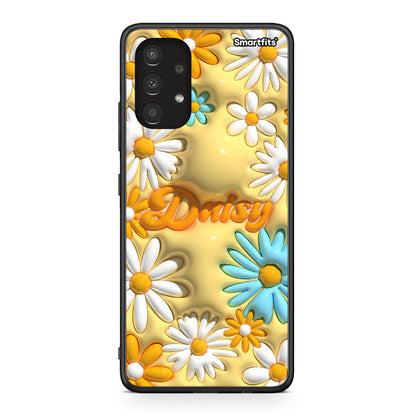 Samsung A13 4G Bubble Daisies θήκη από τη Smartfits με σχέδιο στο πίσω μέρος και μαύρο περίβλημα | Smartphone case with colorful back and black bezels by Smartfits