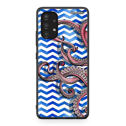 Samsung A13 4G Chevron Devilfish θήκη από τη Smartfits με σχέδιο στο πίσω μέρος και μαύρο περίβλημα | Smartphone case with colorful back and black bezels by Smartfits