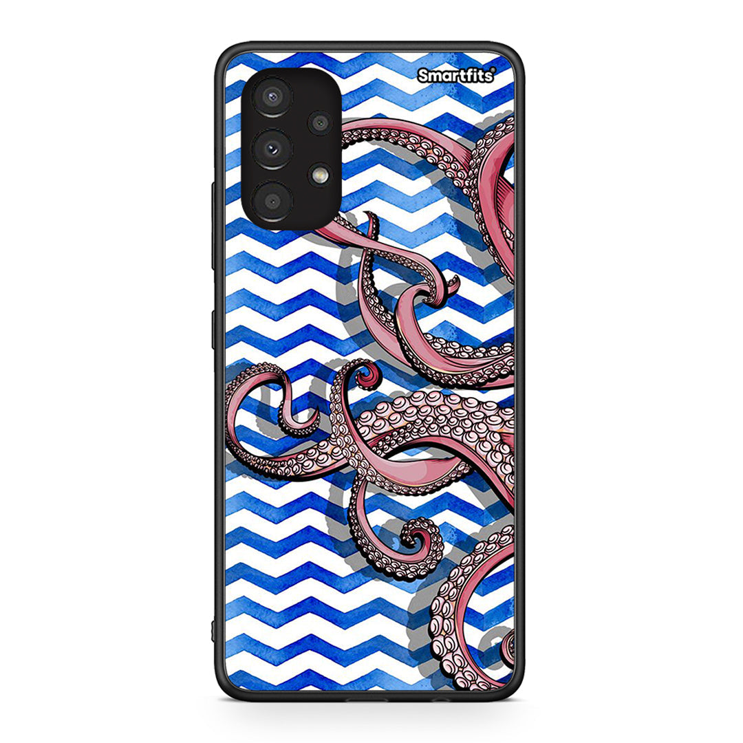 Samsung A13 4G Chevron Devilfish θήκη από τη Smartfits με σχέδιο στο πίσω μέρος και μαύρο περίβλημα | Smartphone case with colorful back and black bezels by Smartfits