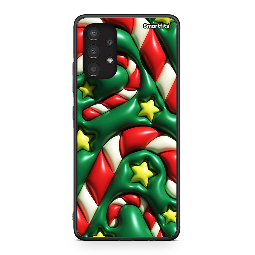 Samsung A13 4G Christmas Bubbles θήκη από τη Smartfits με σχέδιο στο πίσω μέρος και μαύρο περίβλημα | Smartphone case with colorful back and black bezels by Smartfits