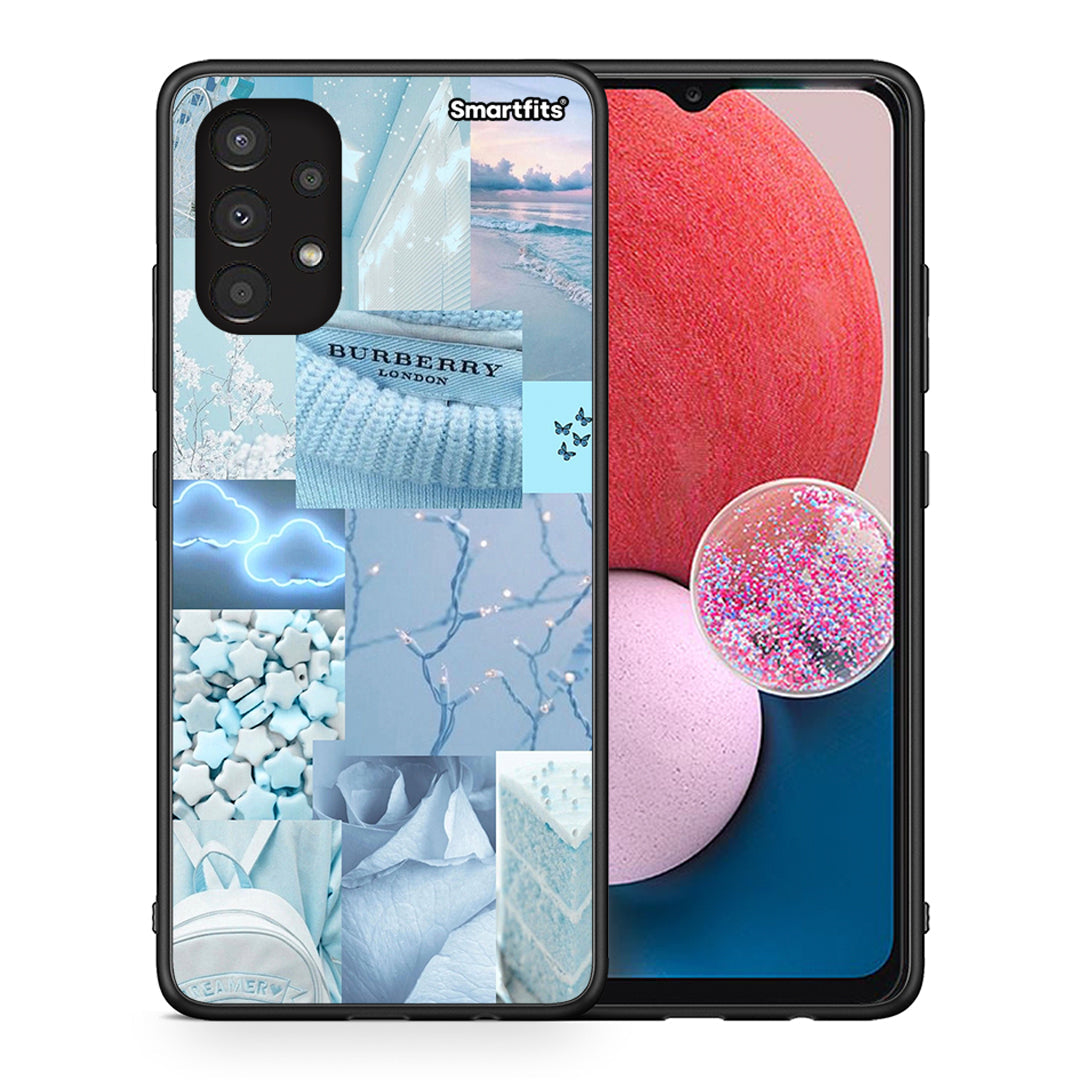 Θήκη Samsung A13 4G Ciel Aesthetic Collage από τη Smartfits με σχέδιο στο πίσω μέρος και μαύρο περίβλημα | Samsung A13 4G Ciel Aesthetic Collage case with colorful back and black bezels