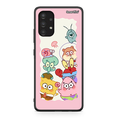 Samsung A13 4G Cute Companion θήκη από τη Smartfits με σχέδιο στο πίσω μέρος και μαύρο περίβλημα | Smartphone case with colorful back and black bezels by Smartfits