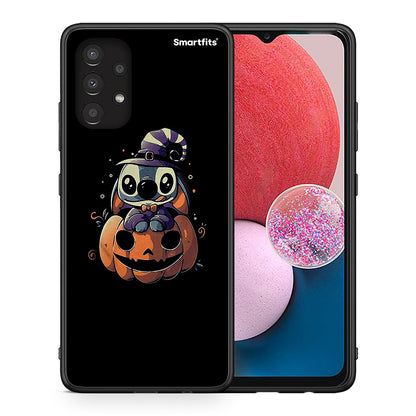 Θήκη Samsung A13 4G Halloween Stitch από τη Smartfits με σχέδιο στο πίσω μέρος και μαύρο περίβλημα | Samsung A13 4G Halloween Stitch case with colorful back and black bezels
