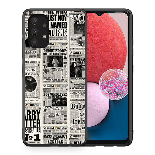 Θήκη Samsung A13 4G Harry Paper από τη Smartfits με σχέδιο στο πίσω μέρος και μαύρο περίβλημα | Samsung A13 4G Harry Paper case with colorful back and black bezels