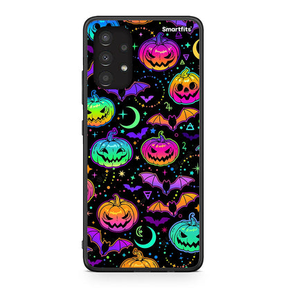 Samsung A13 4G Neon Halloween θήκη από τη Smartfits με σχέδιο στο πίσω μέρος και μαύρο περίβλημα | Smartphone case with colorful back and black bezels by Smartfits