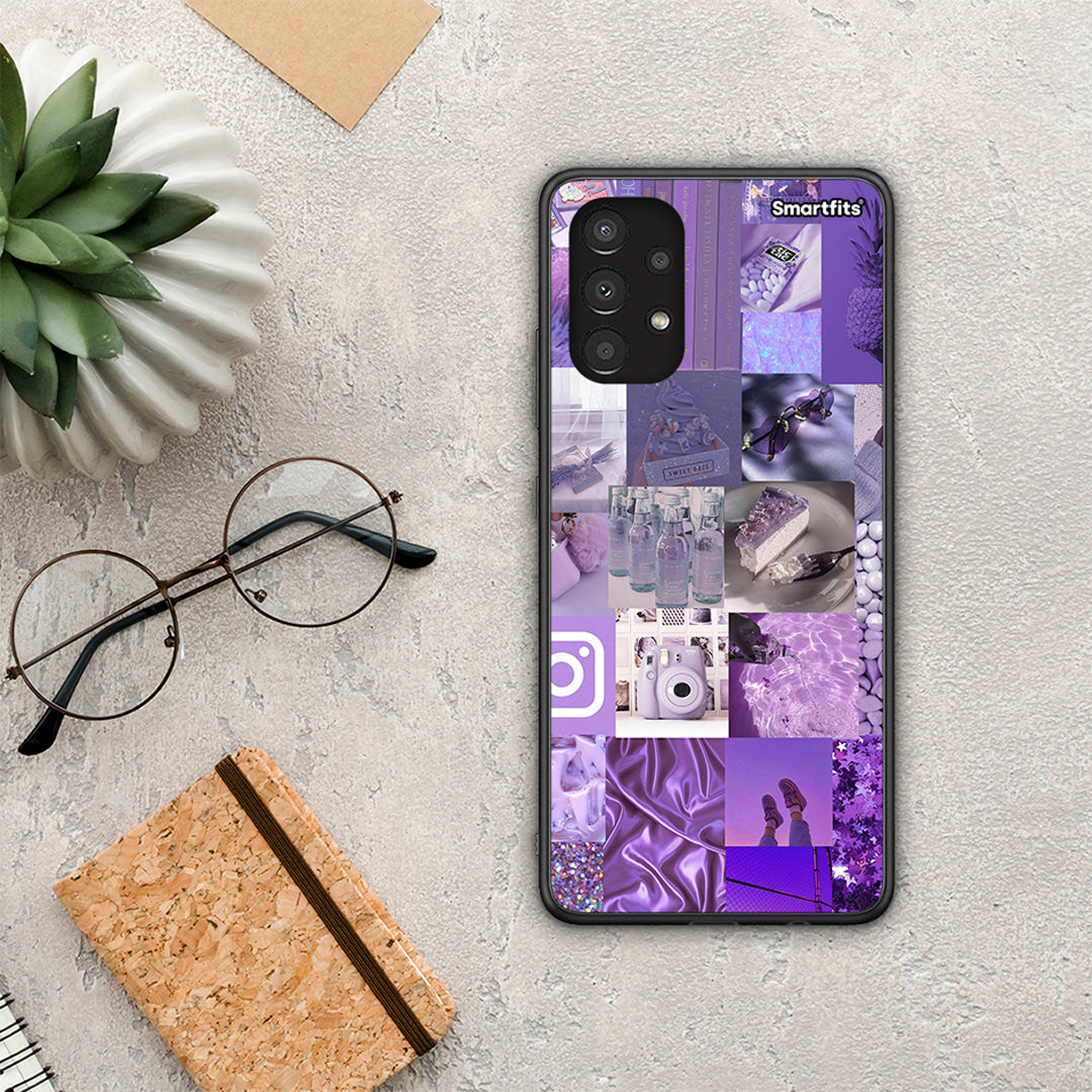 Purple Aesthetic Collage - Samsung Galaxy A13 4G θήκη