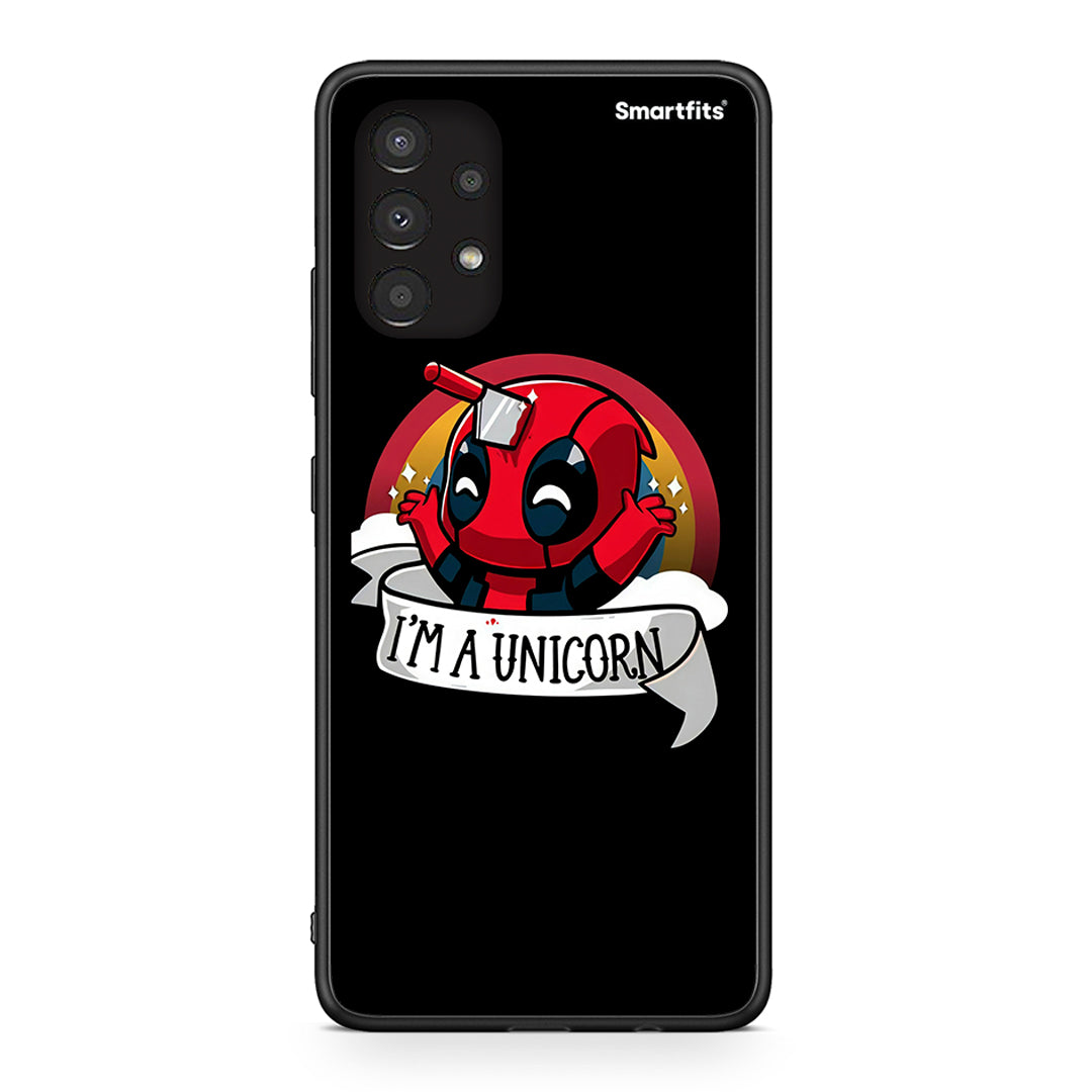 Samsung A13 4G Unicorn Deadpool θήκη από τη Smartfits με σχέδιο στο πίσω μέρος και μαύρο περίβλημα | Smartphone case with colorful back and black bezels by Smartfits
