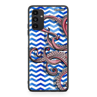 Thumbnail for Samsung A04s Chevron Devilfish θήκη από τη Smartfits με σχέδιο στο πίσω μέρος και μαύρο περίβλημα | Smartphone case with colorful back and black bezels by Smartfits