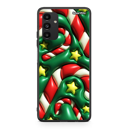 Samsung A13 5G Christmas Bubbles θήκη από τη Smartfits με σχέδιο στο πίσω μέρος και μαύρο περίβλημα | Smartphone case with colorful back and black bezels by Smartfits