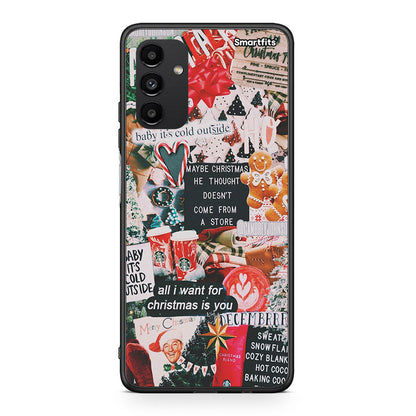 Samsung A13 5G Christmas Happiness θήκη από τη Smartfits με σχέδιο στο πίσω μέρος και μαύρο περίβλημα | Smartphone case with colorful back and black bezels by Smartfits