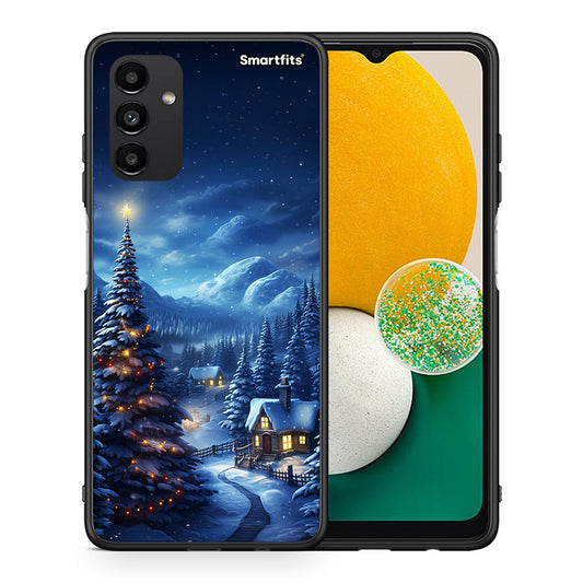 Θήκη Samsung A13 5G Christmas Scenery από τη Smartfits με σχέδιο στο πίσω μέρος και μαύρο περίβλημα | Samsung A13 5G Christmas Scenery case with colorful back and black bezels