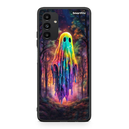 Samsung A04s Halloween Ghost θήκη από τη Smartfits με σχέδιο στο πίσω μέρος και μαύρο περίβλημα | Smartphone case with colorful back and black bezels by Smartfits