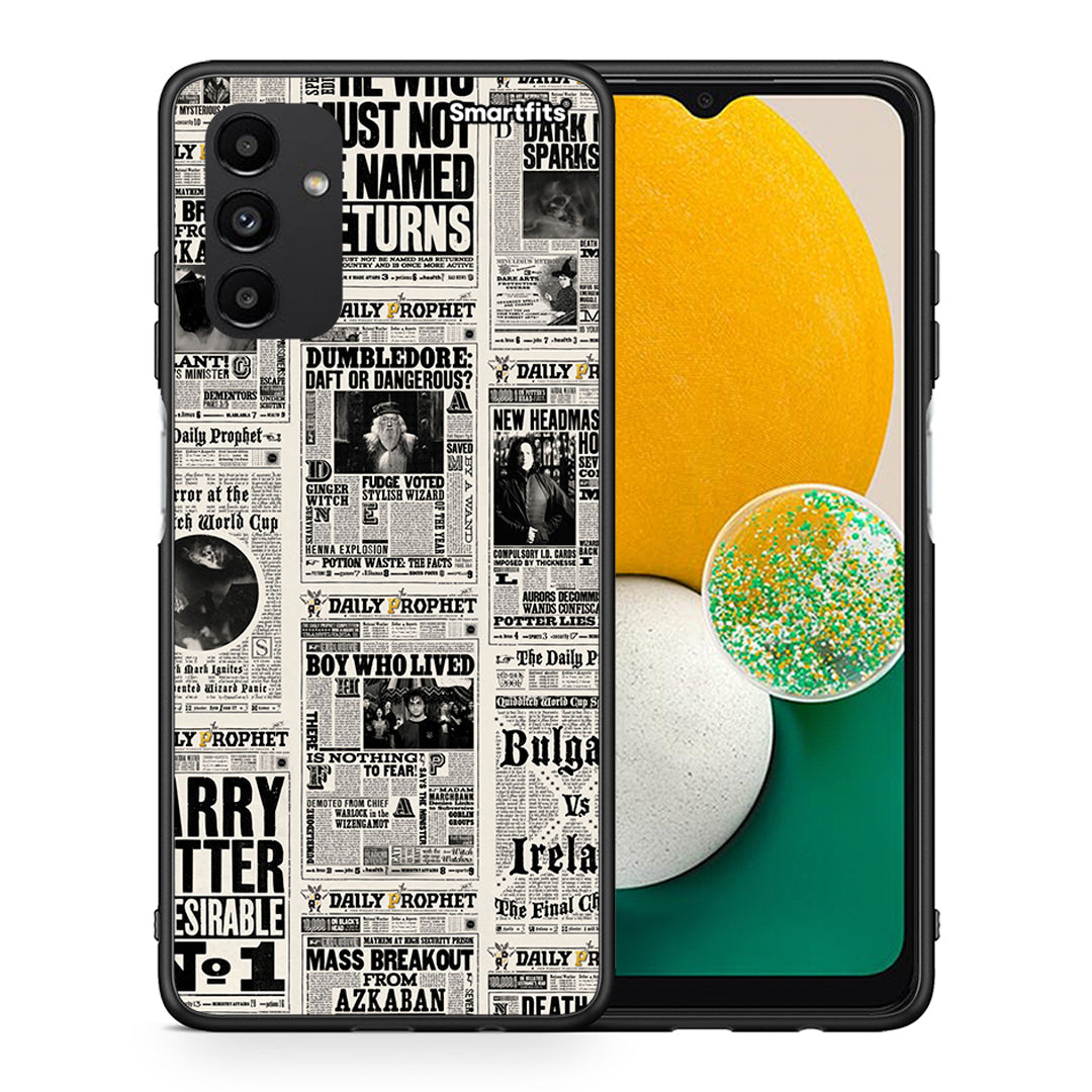 Θήκη Samsung A04s Harry Paper από τη Smartfits με σχέδιο στο πίσω μέρος και μαύρο περίβλημα | Samsung A04s Harry Paper case with colorful back and black bezels