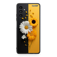 Thumbnail for Samsung A04s Yellow Daisies θήκη από τη Smartfits με σχέδιο στο πίσω μέρος και μαύρο περίβλημα | Smartphone case with colorful back and black bezels by Smartfits