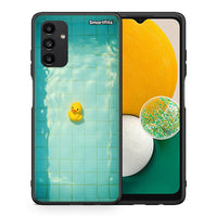 Thumbnail for Θήκη Samsung A04s Yellow Duck από τη Smartfits με σχέδιο στο πίσω μέρος και μαύρο περίβλημα | Samsung A04s Yellow Duck case with colorful back and black bezels