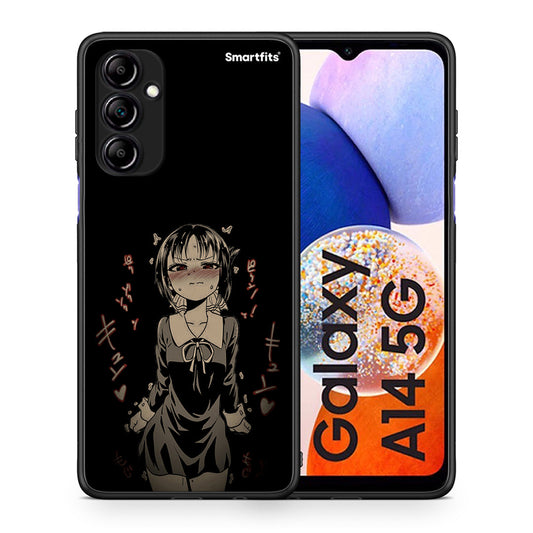 Θήκη Samsung Galaxy A14 / A14 5G Anime Girl από τη Smartfits με σχέδιο στο πίσω μέρος και μαύρο περίβλημα | Samsung Galaxy A14 / A14 5G Anime Girl Case with Colorful Back and Black Bezels